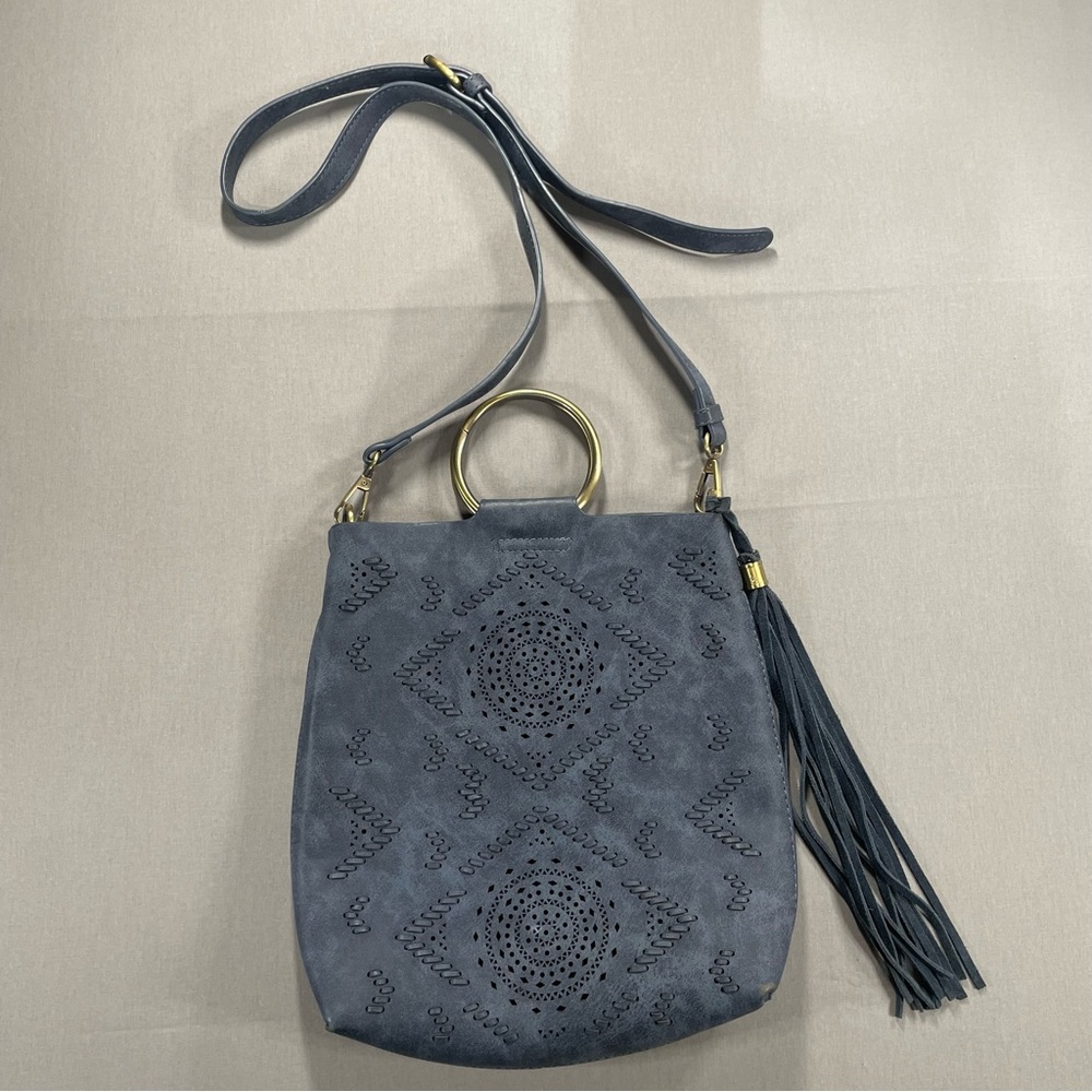 Street Level Anthropologie Sedona Mini Tote w/ Ring Handle & Crossbody Strap
